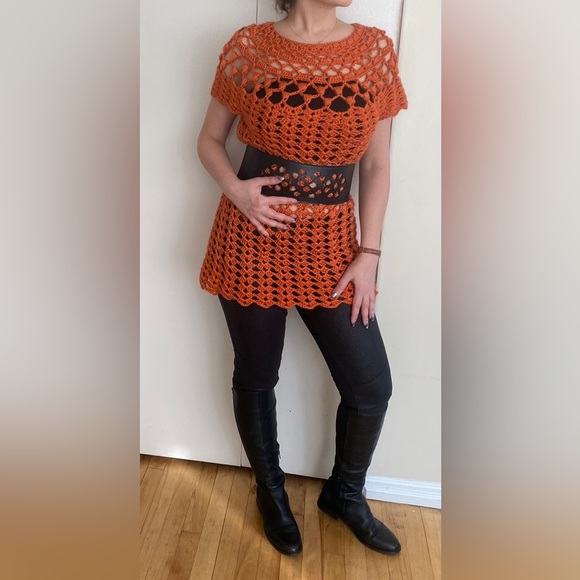 Hand crochet gorgeous sweater size s/m - Picture 1 of 3